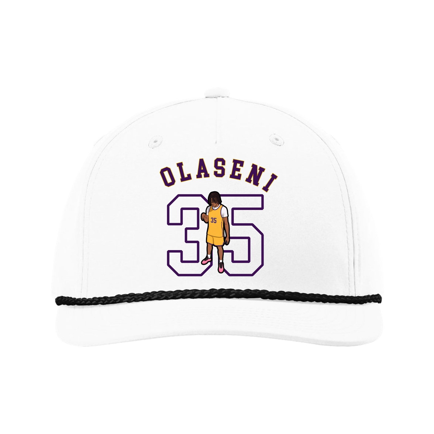 Five-Panel Classic Rope Cap — Shirsey Arch in White