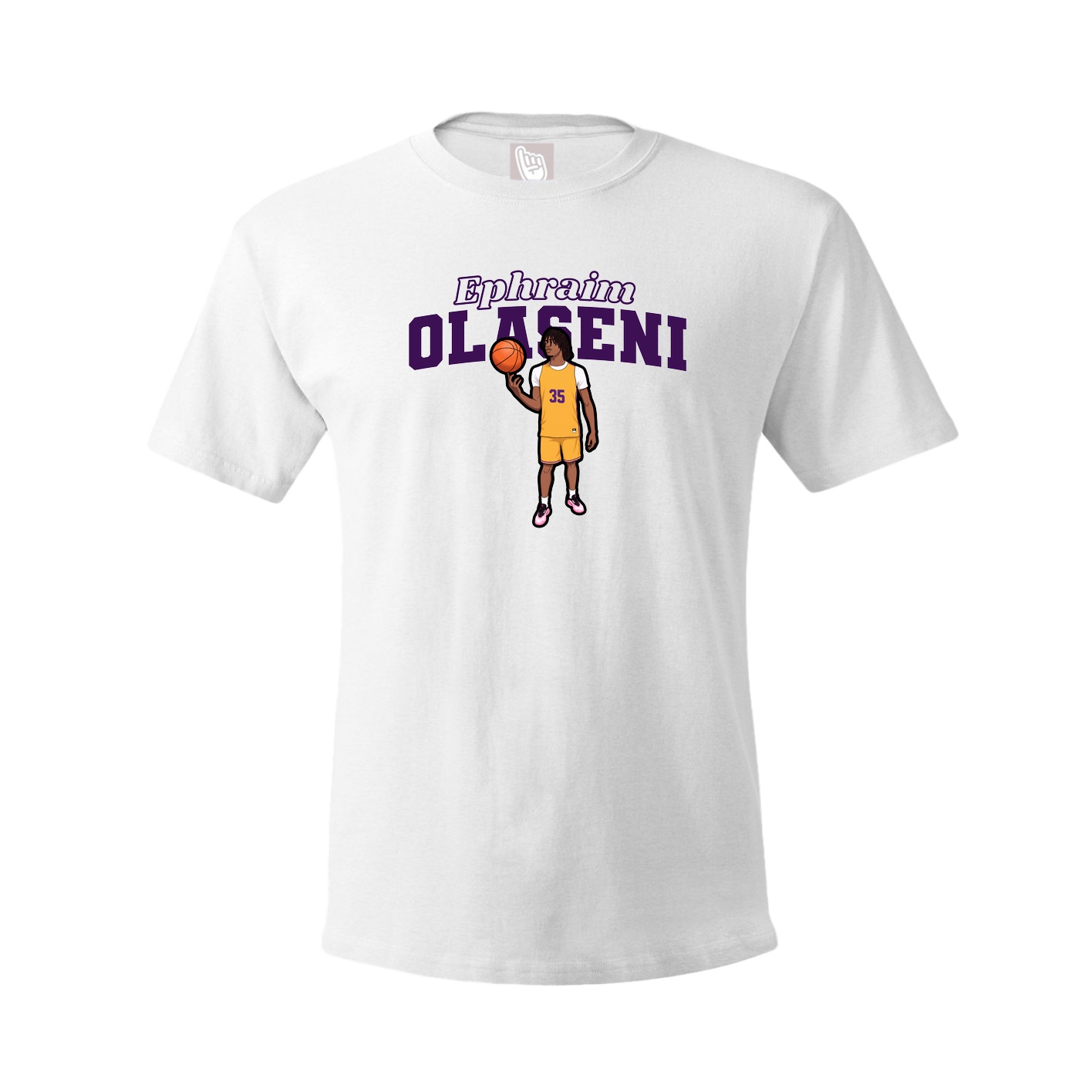 Youth Tee — Name Arch in White