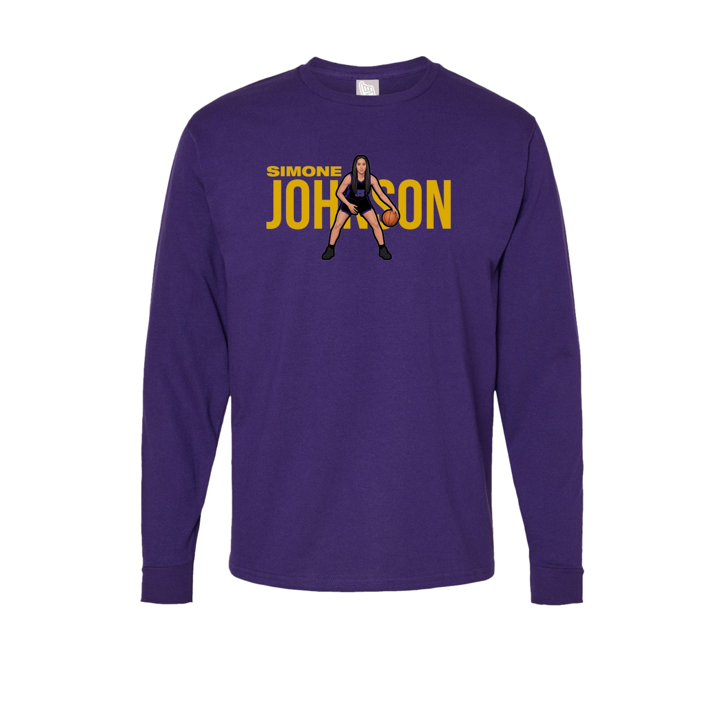 Long Sleeve Tee — Player Name in Purple