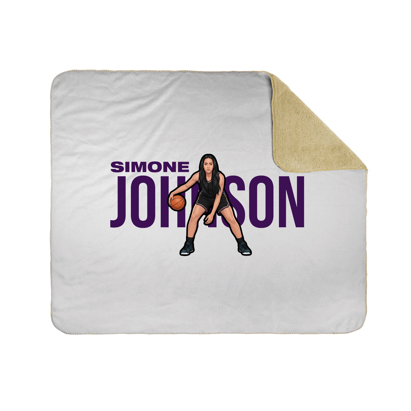 Throw Blanket — Player Name in White
