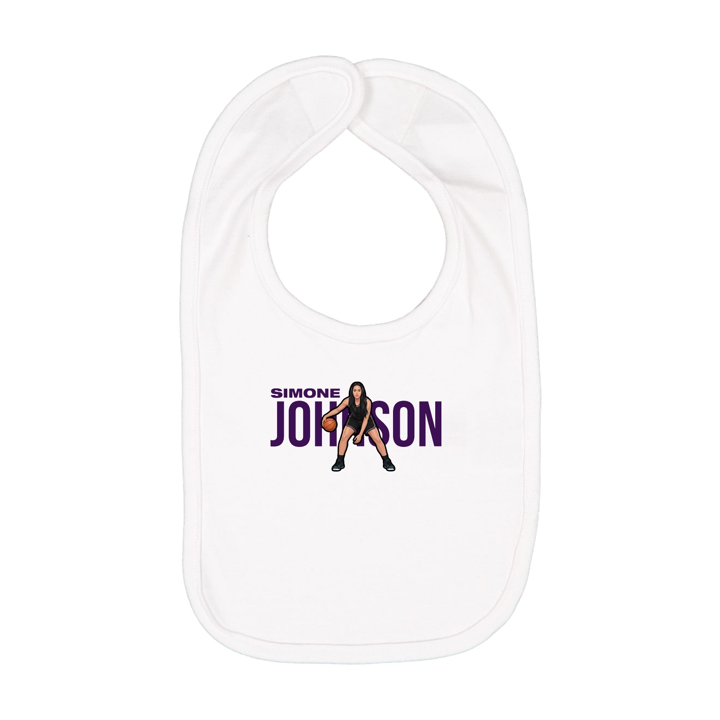 Infant Bib — Player Name in White