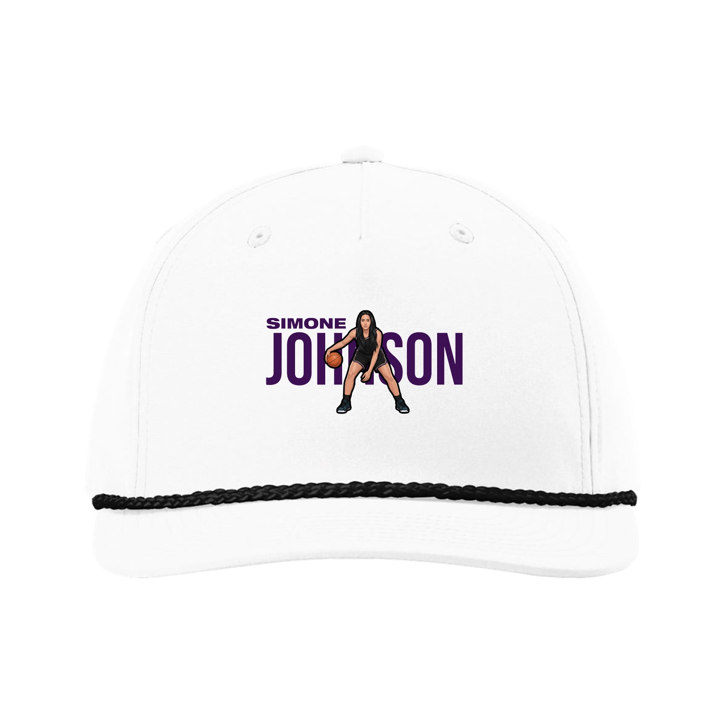 Five-Panel Classic Rope Cap — Player Name in White