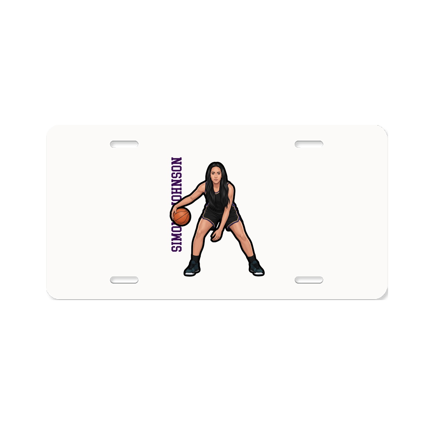 License Plate — Name Vertical in Classic