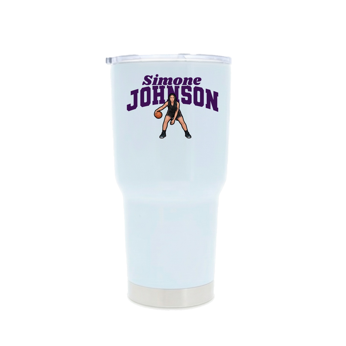 30oz Stainless Steel Tumbler — Signature Arch in White