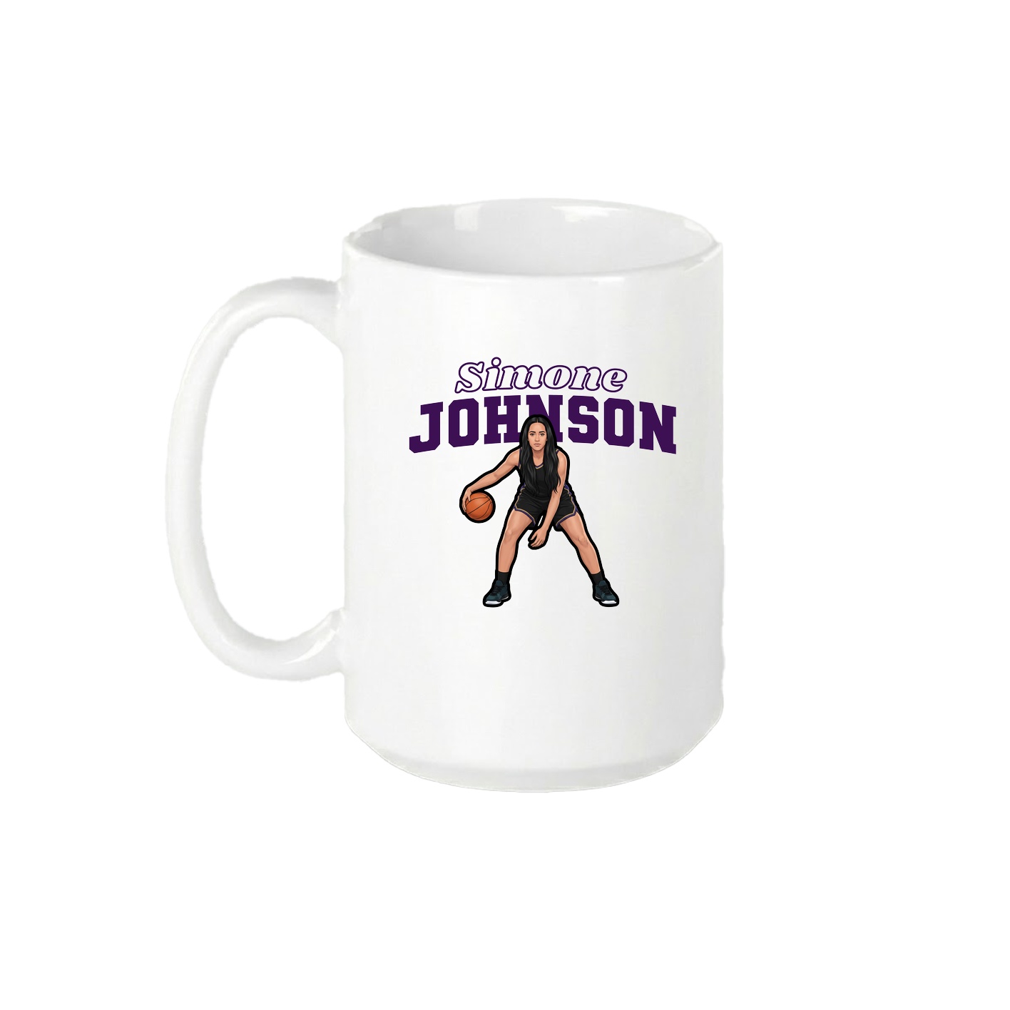 15oz Coffee Mug — Name Arch in White