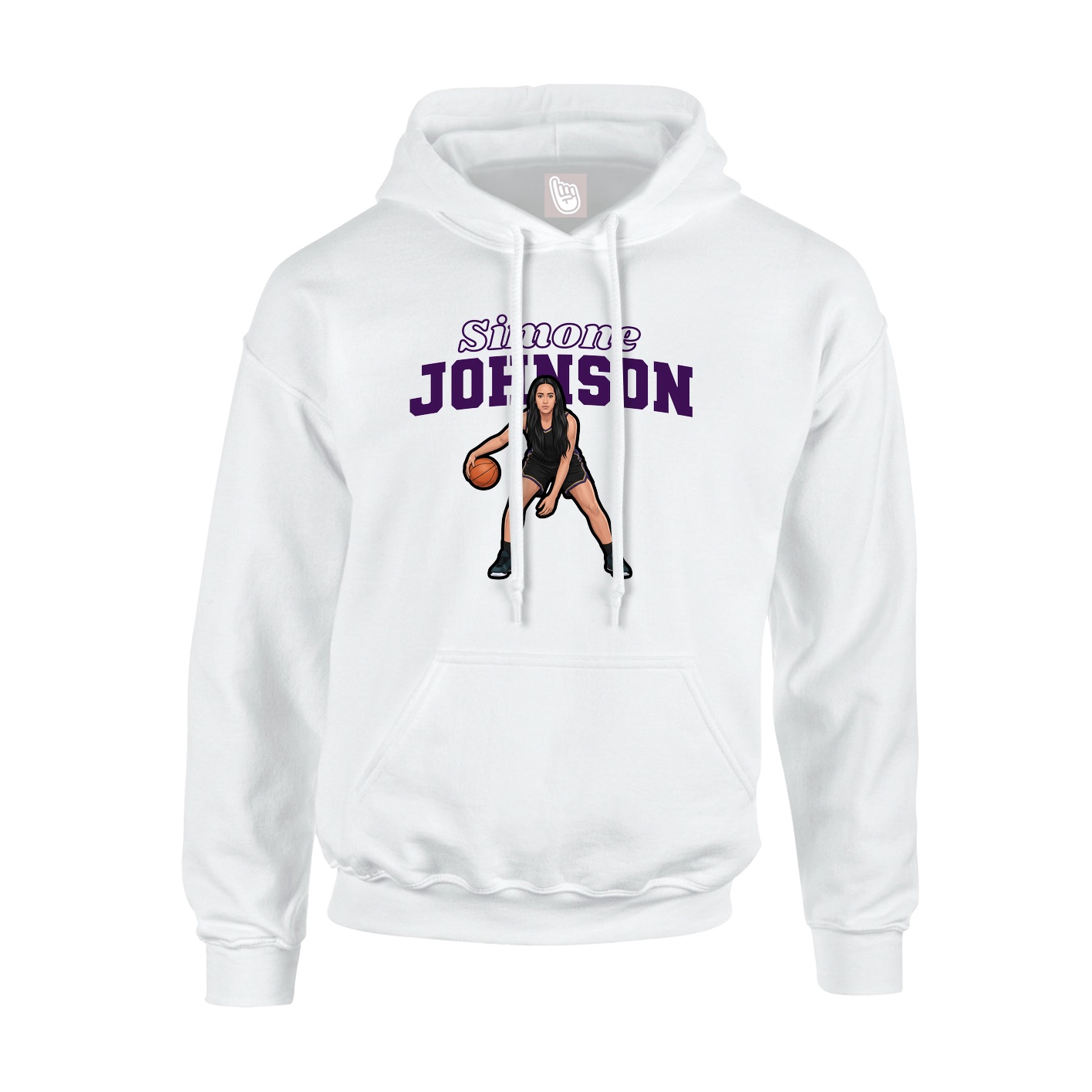 Hoodie — Name Arch in White