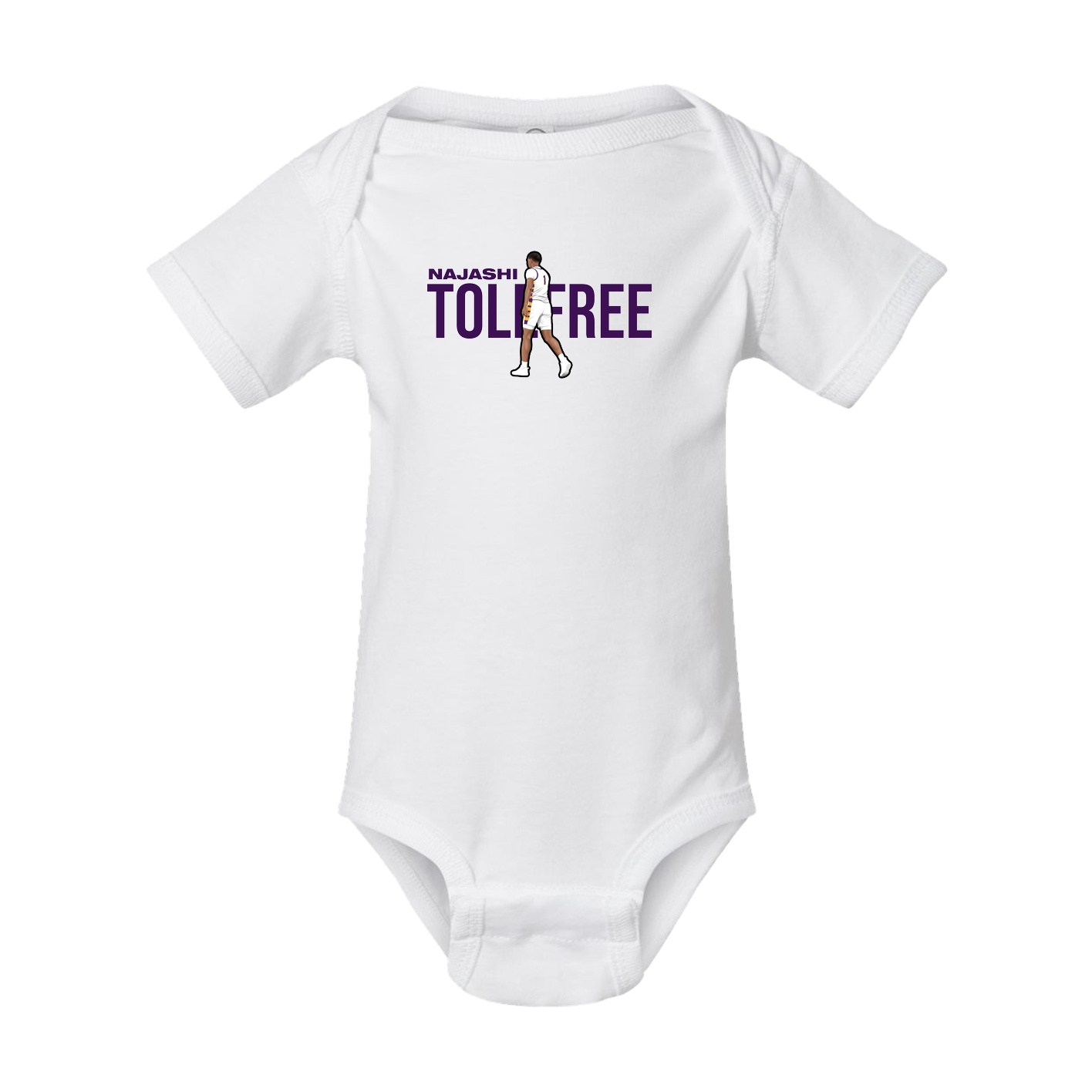 Baby Onesie — Player Name in White