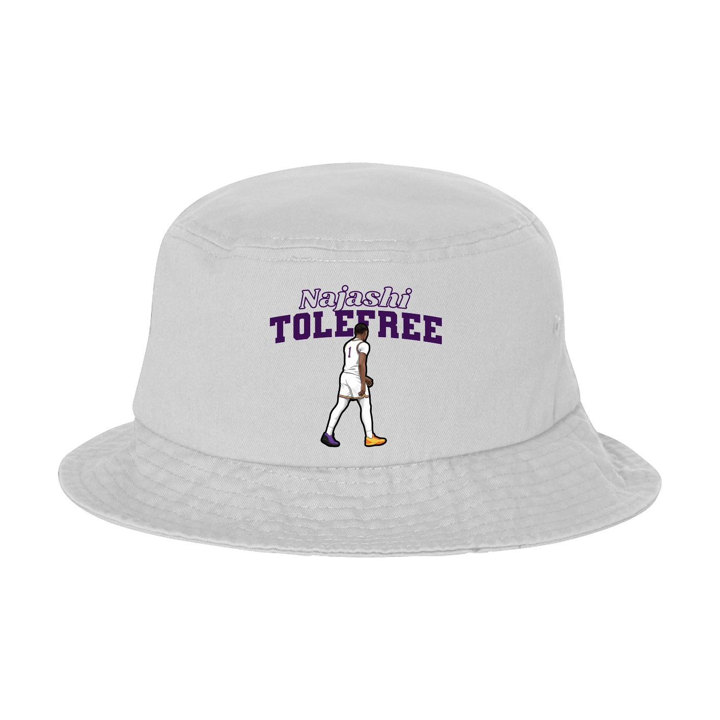 Bucket Cap — Name Arch in White
