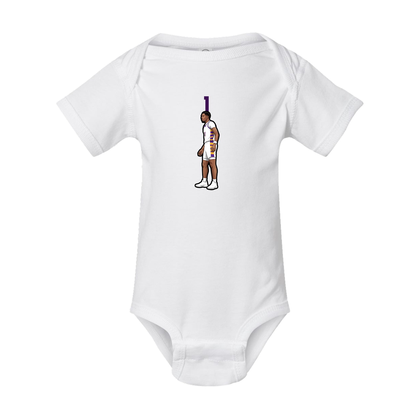 Baby Onesie — Number Top in White