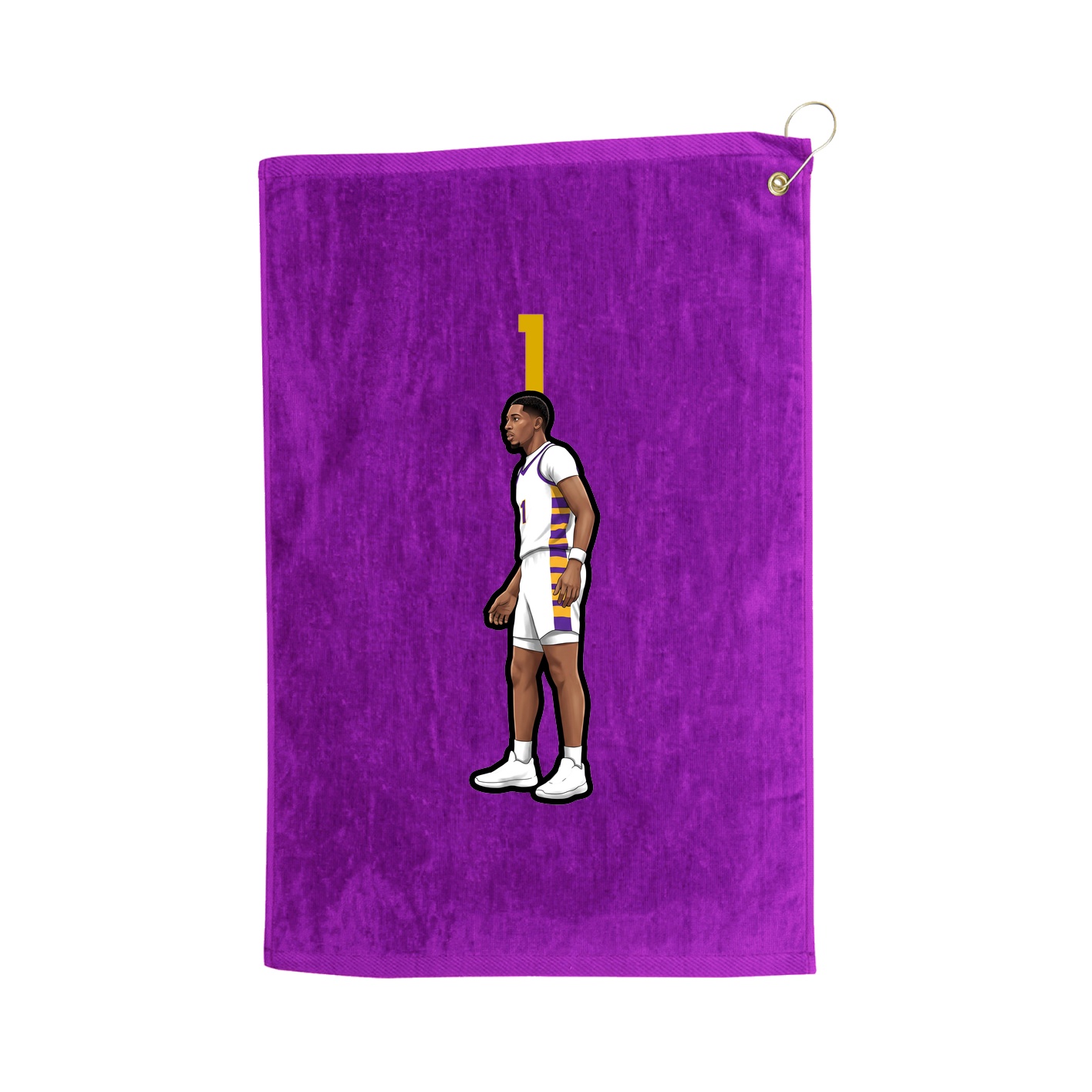 Golf Towel — Number Top in Purple