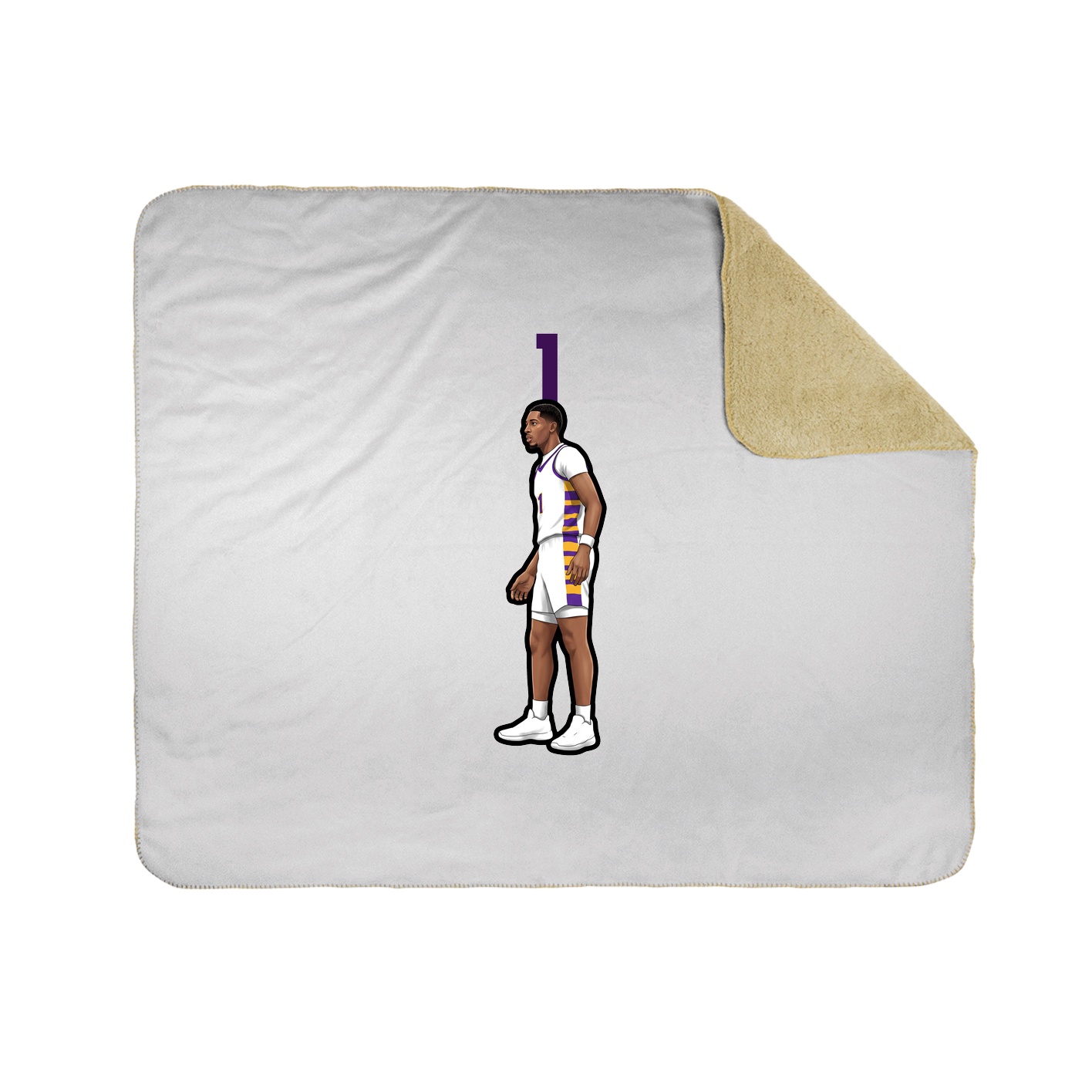 Throw Blanket — Number Top in White