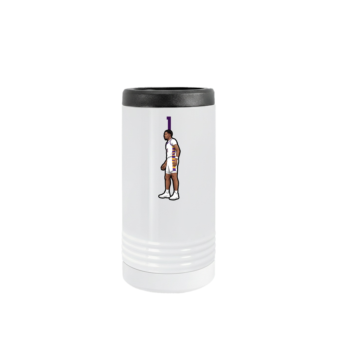 Slim Beverage Holder — Number Top in White