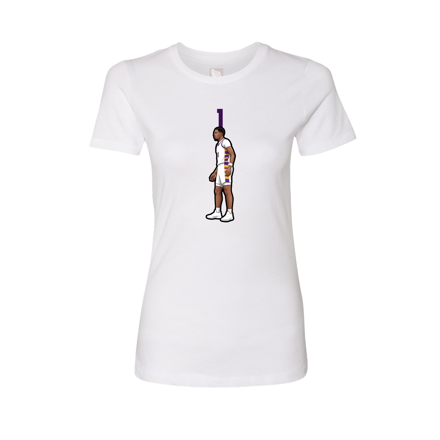 Womens Tee — Number Top in White