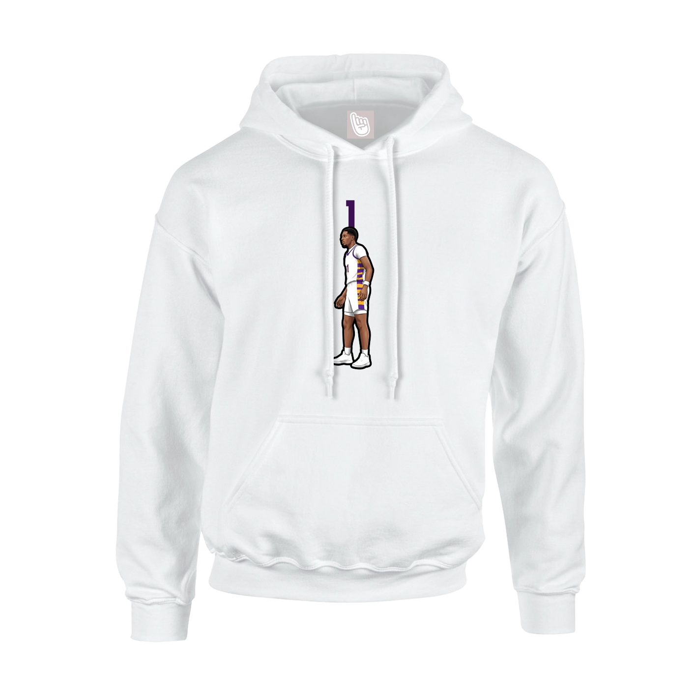 Hoodie — Number Top in White
