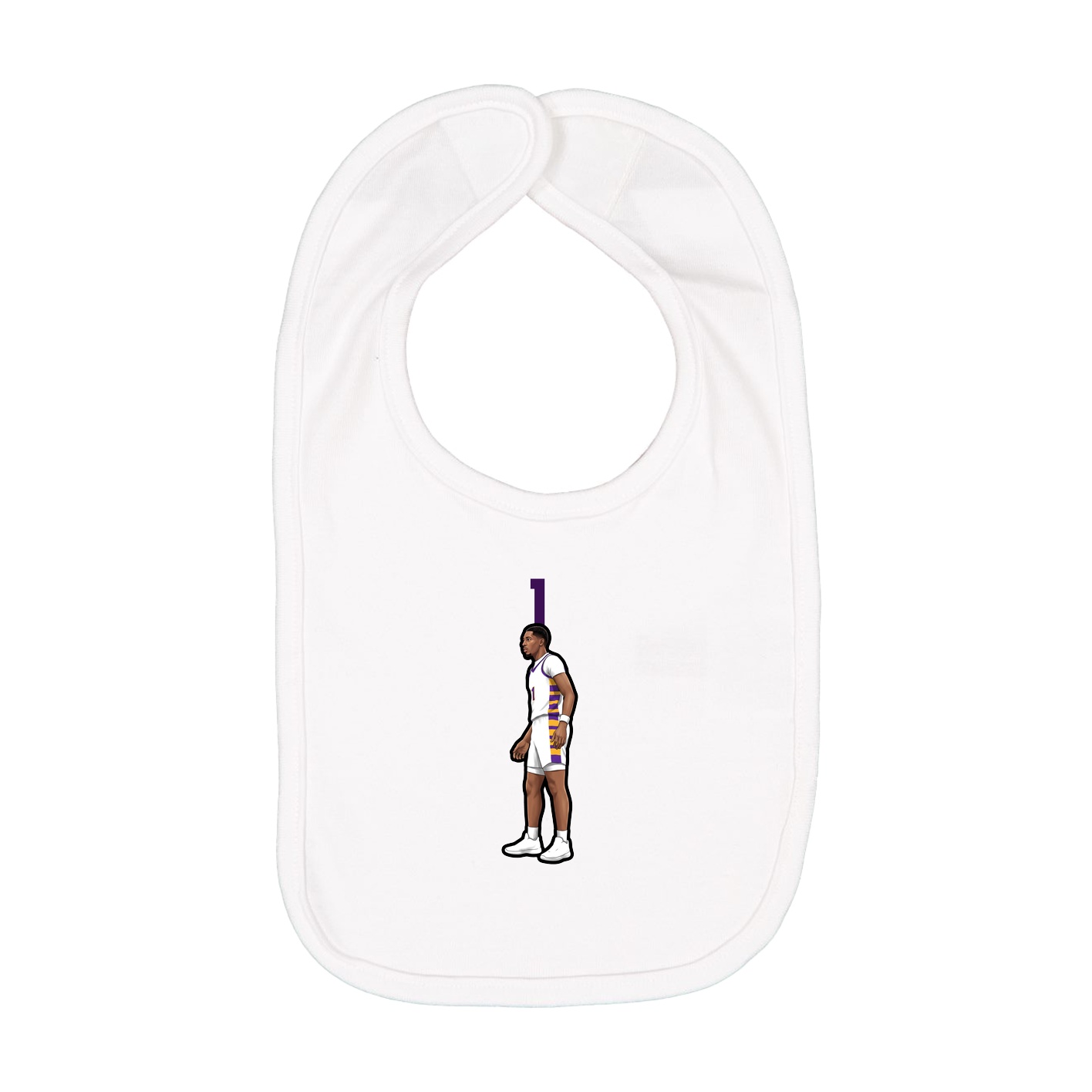 Infant Bib — Number Top in White