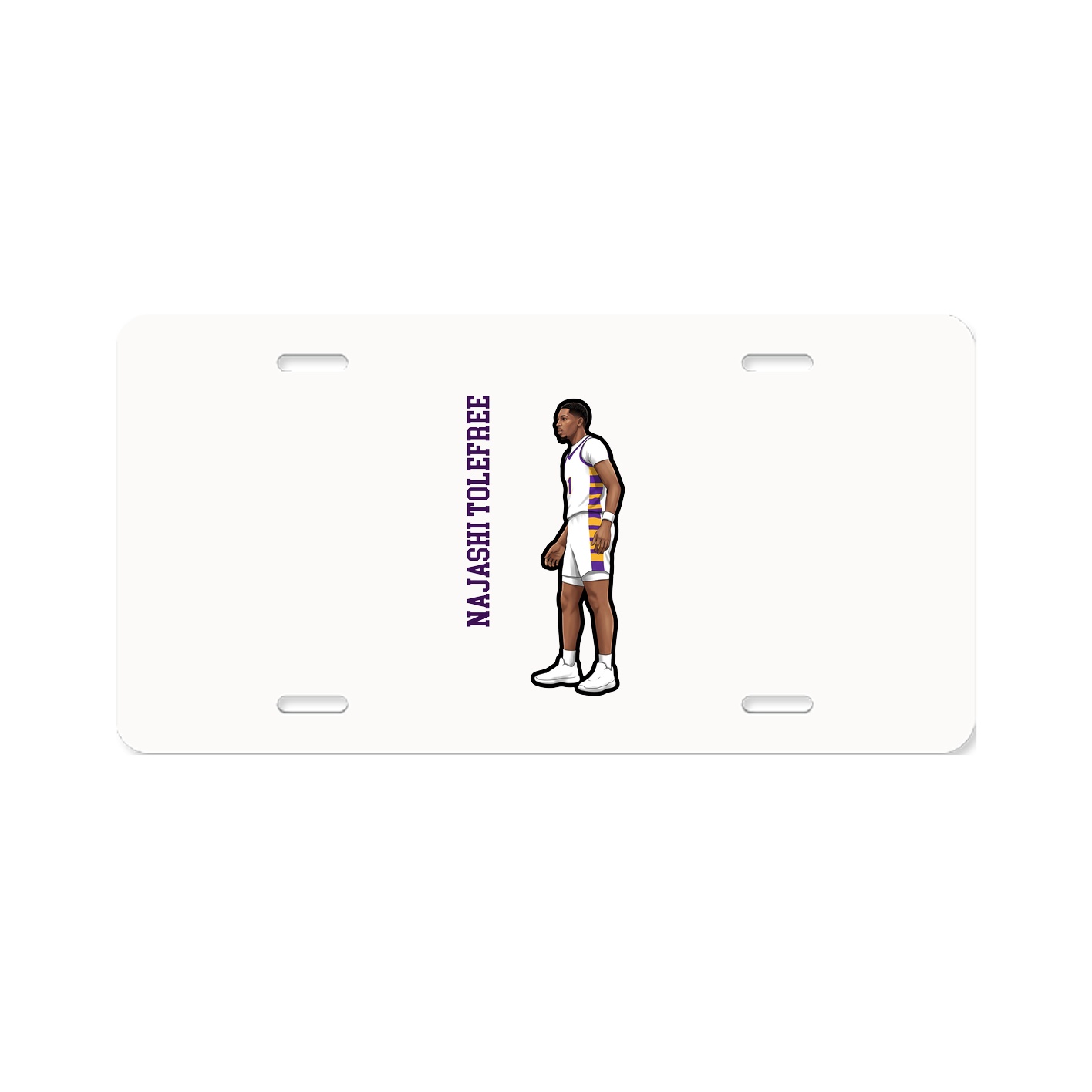 License Plate — Name Vertical in Classic