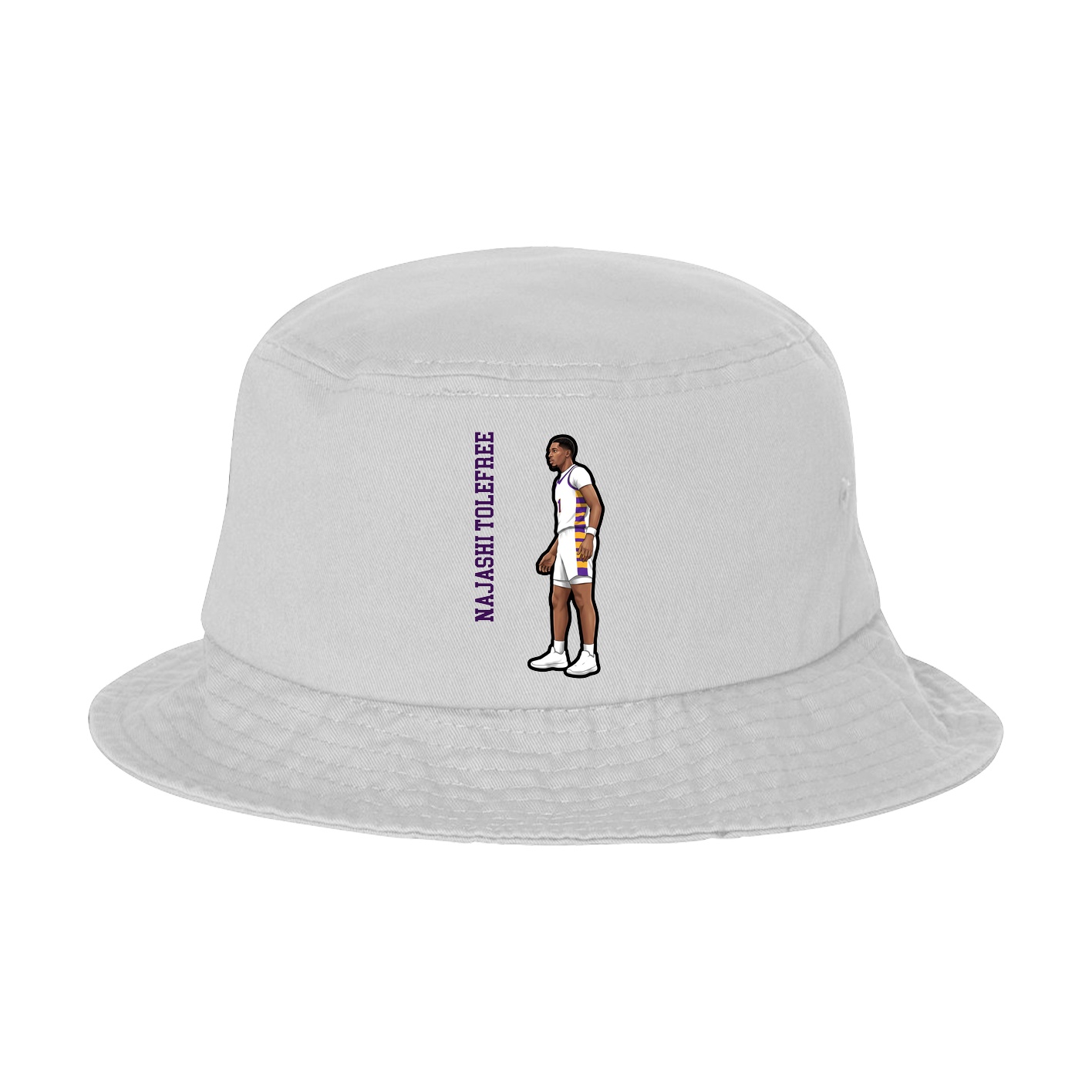 Bucket Cap — Name Vertical in White
