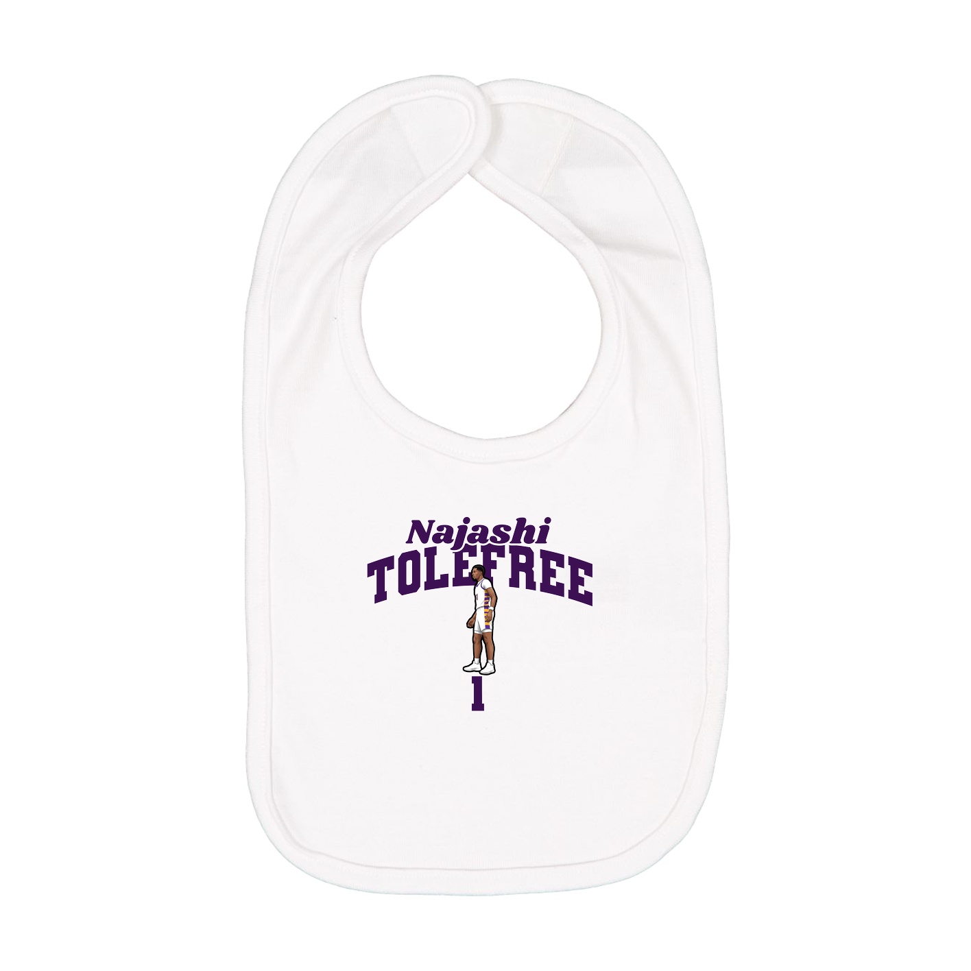 Infant Bib — Signature Arch in White