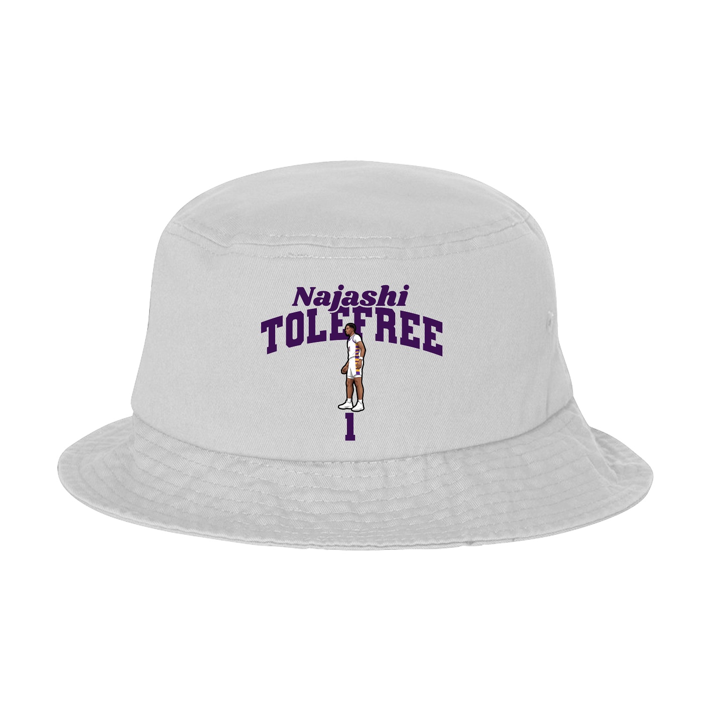 Bucket Cap — Signature Arch in White