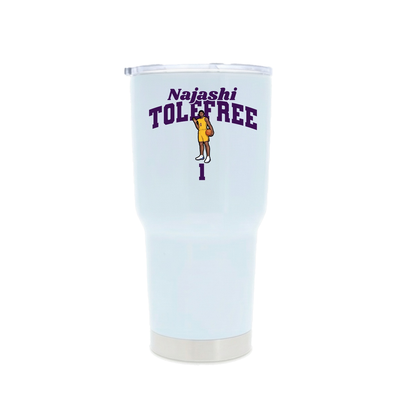30oz Stainless Steel Tumbler — Signature Arch in White