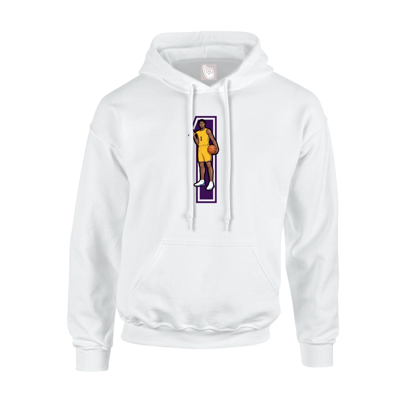 Hoodie — Number in White