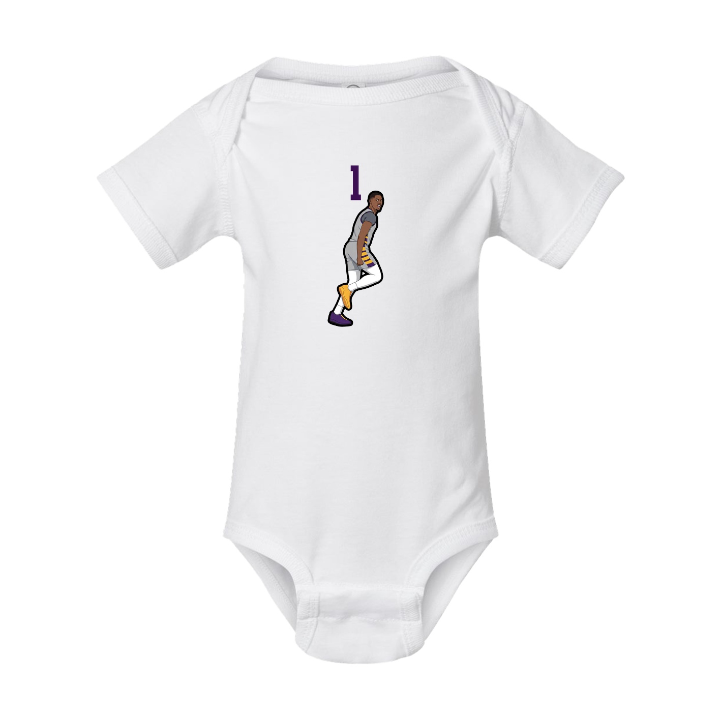 Baby Onesie — Number Top in White