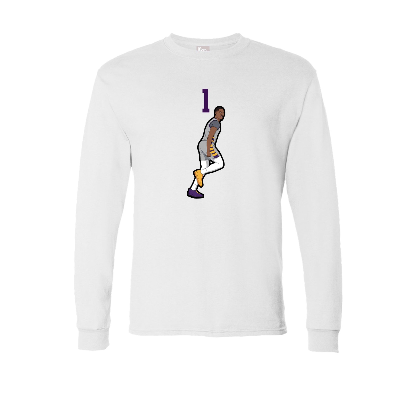Long Sleeve Tee — Number Top in White