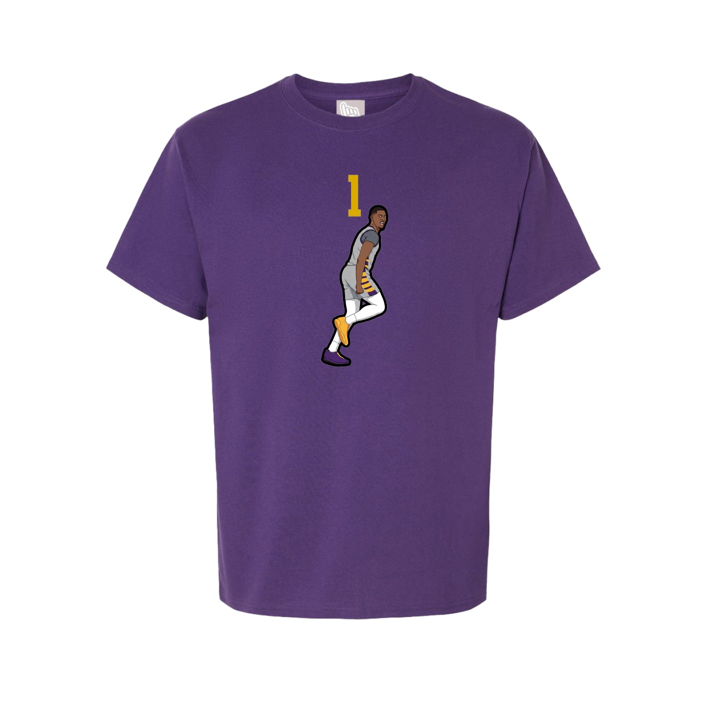 Youth Tee — Number Top in Purple