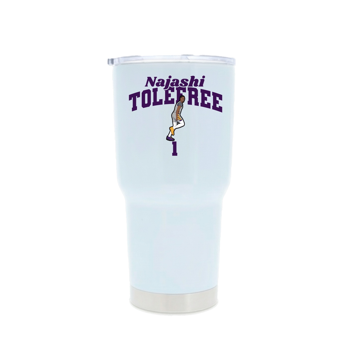 30oz Stainless Steel Tumbler — Signature Arch in White