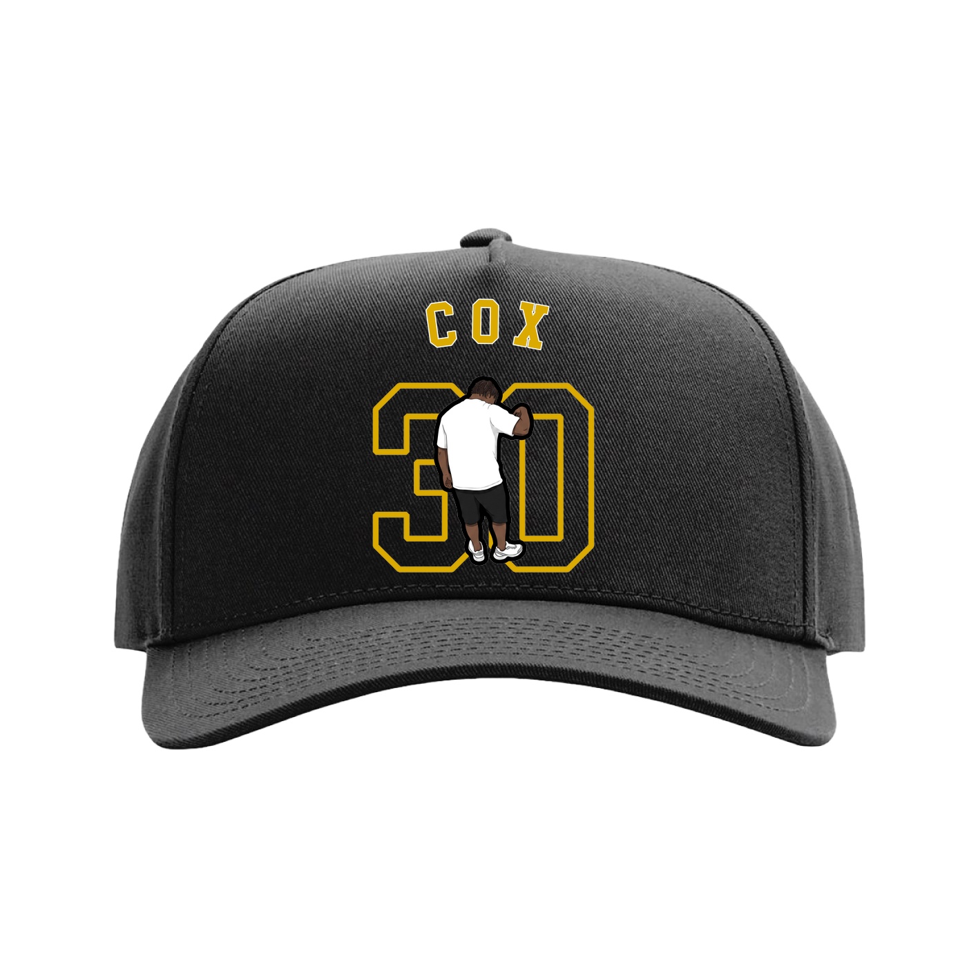 Full Fabric Five-Panel Champ Cap — Shirsey Arch in Black