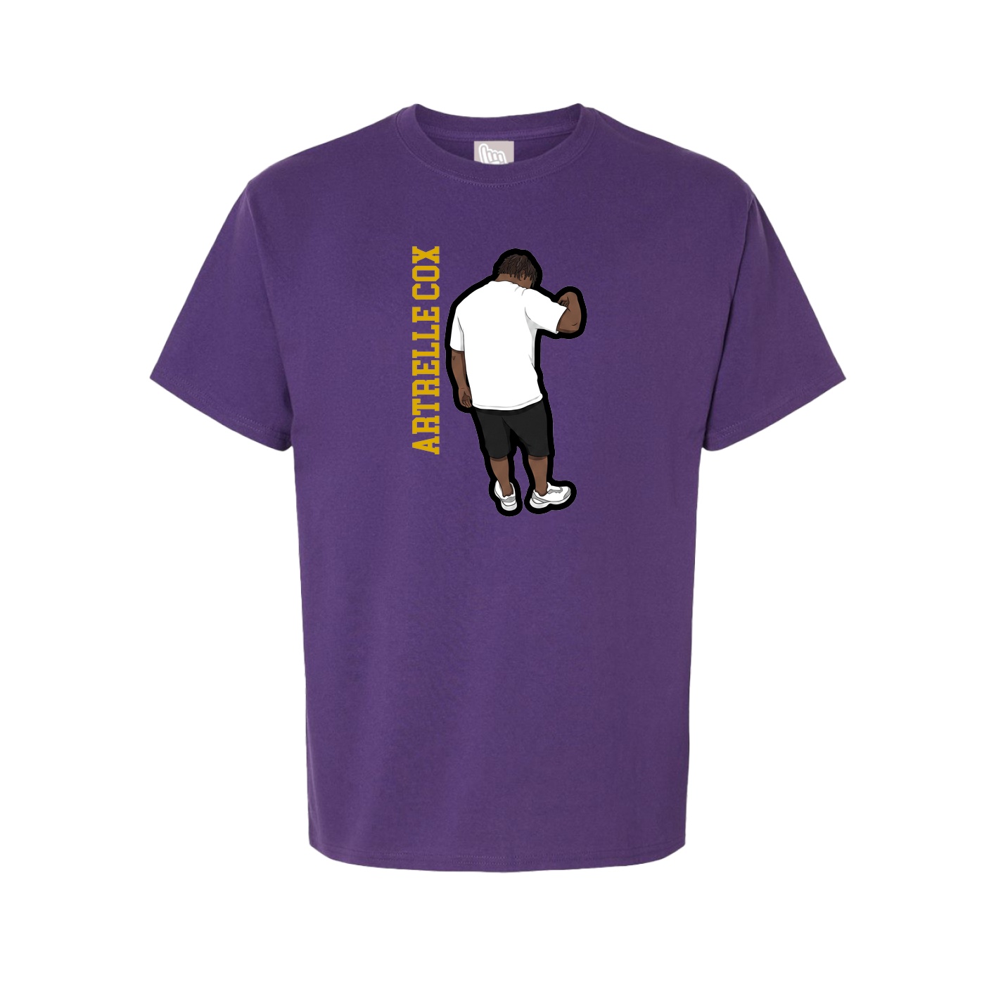 Tee — Name Vertical in Purple