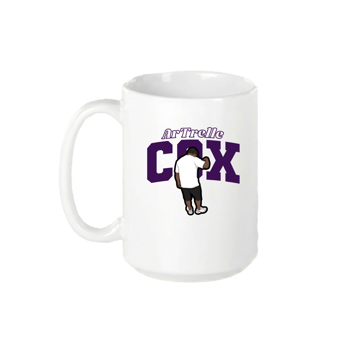 15oz Coffee Mug — Name Arch in White