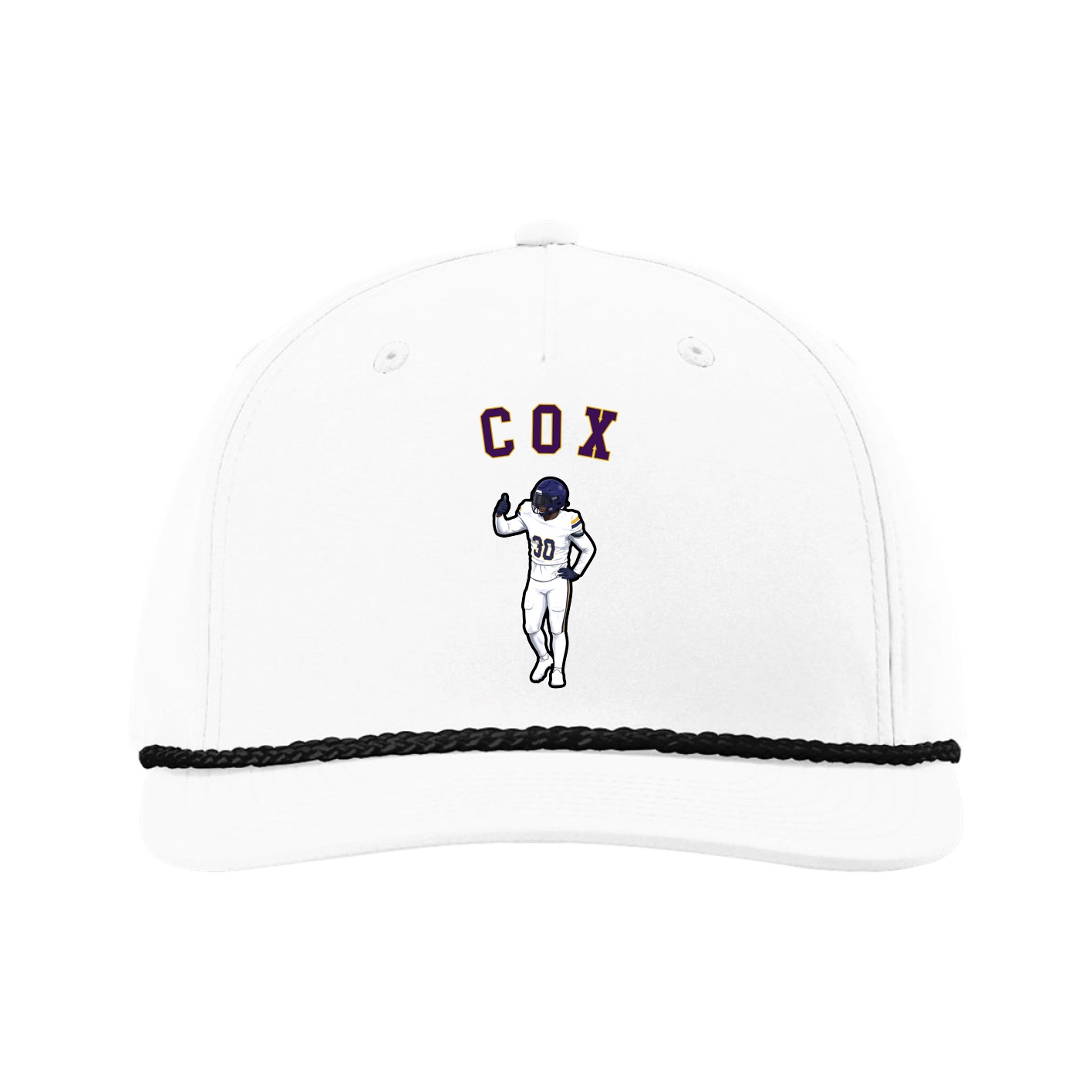 Five-Panel Classic Rope Cap — Shirsey Arch in White