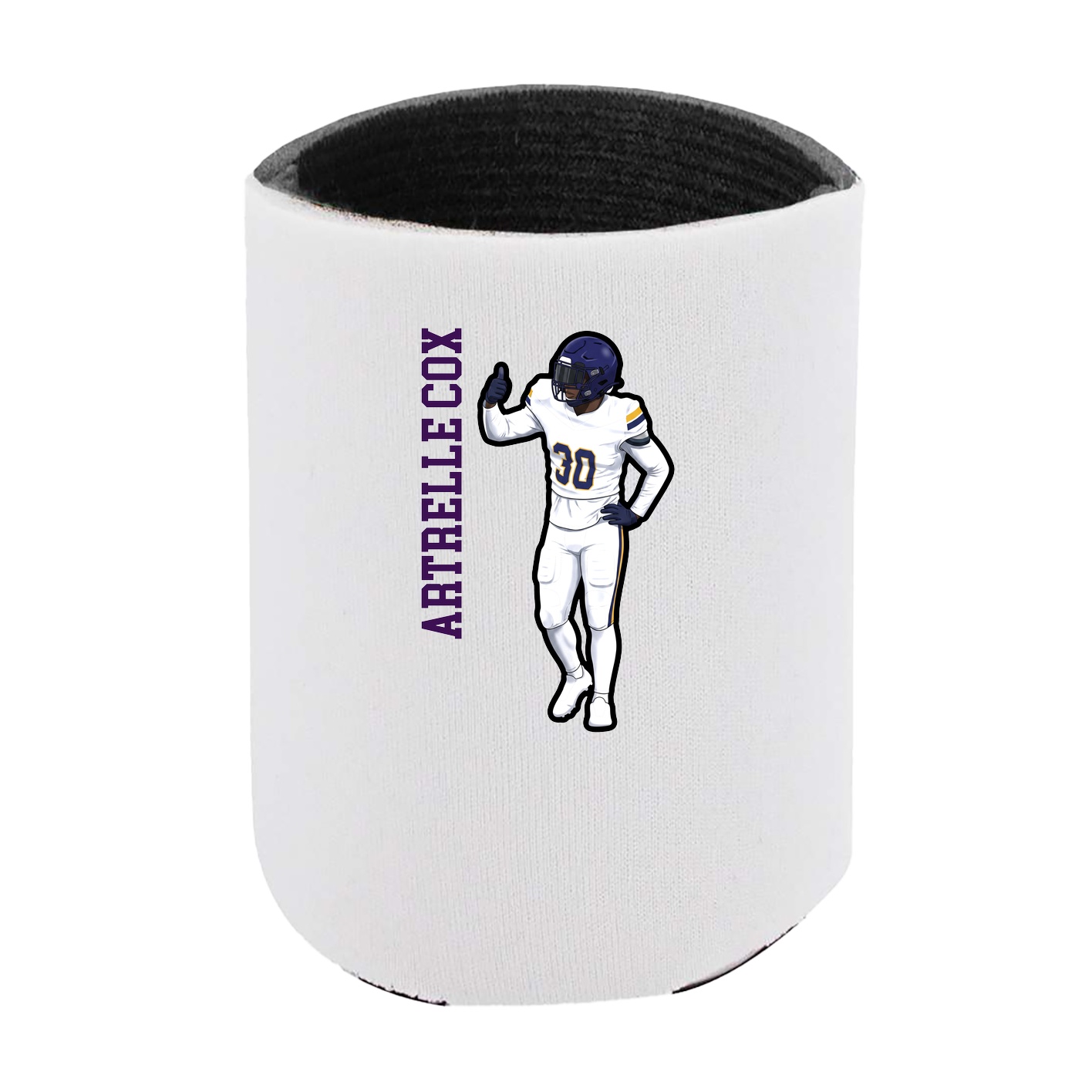Can Holder — Name Vertical in White