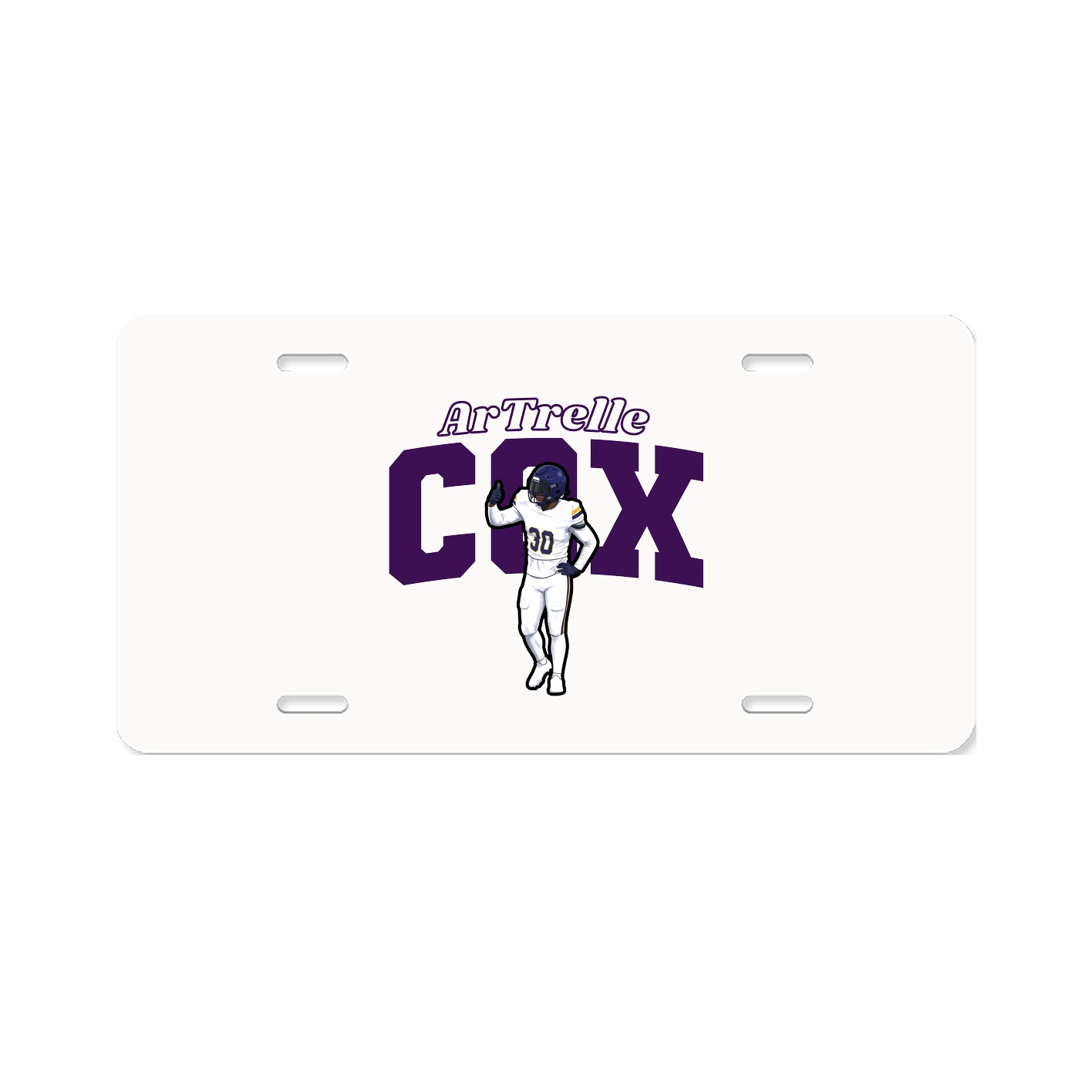License Plate — Name Arch in Classic
