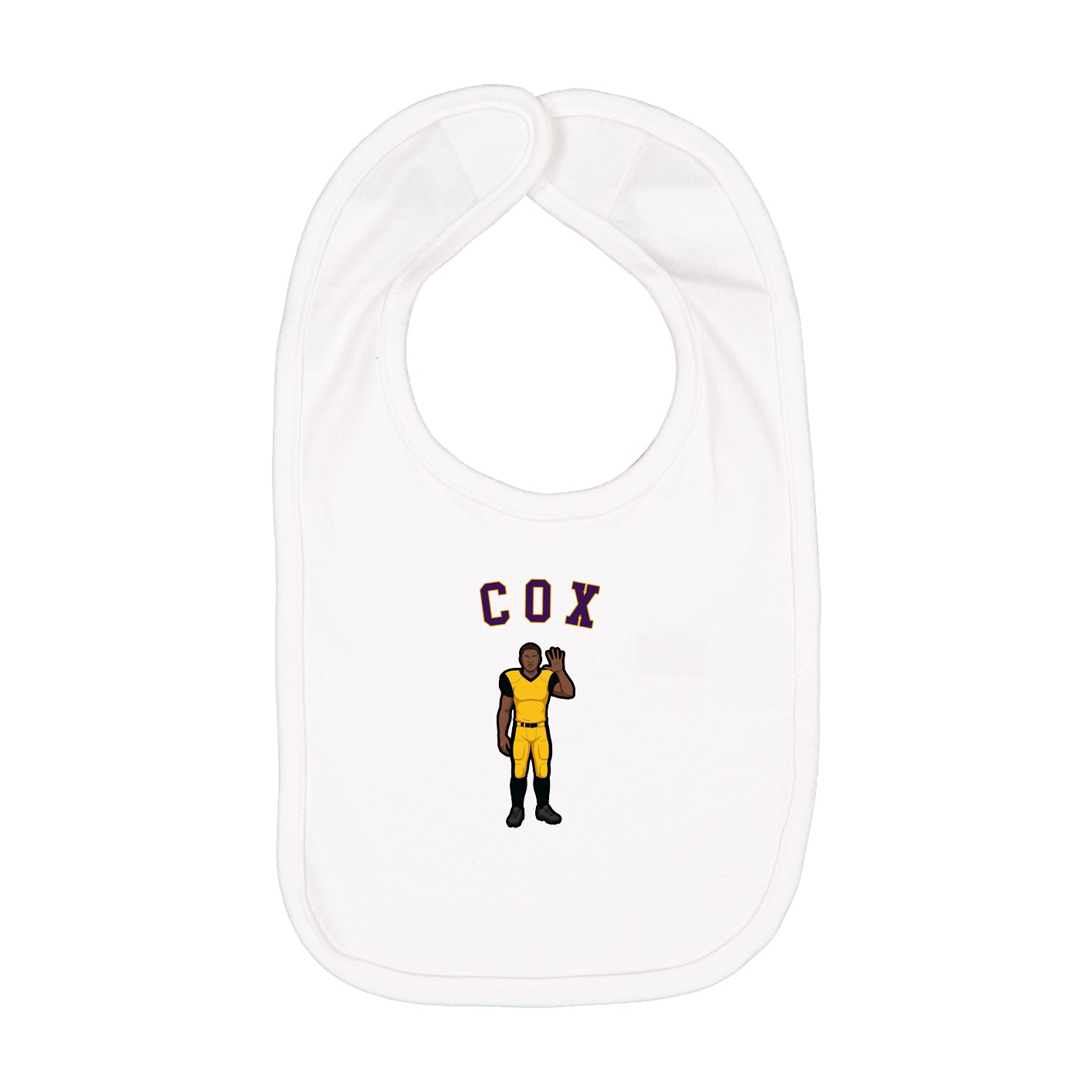 Infant Bib — Shirsey Arch in White