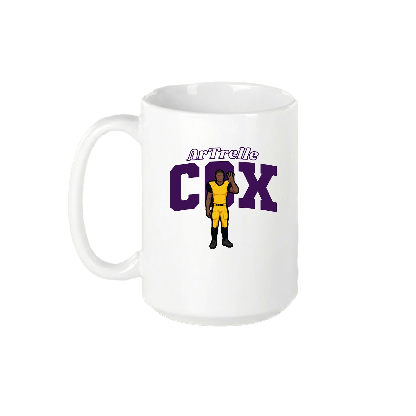 15oz Coffee Mug — Name Arch in White
