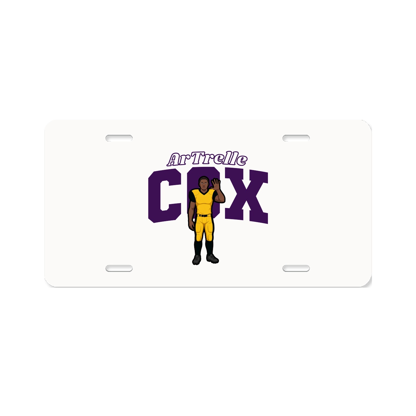 License Plate — Name Arch in Classic