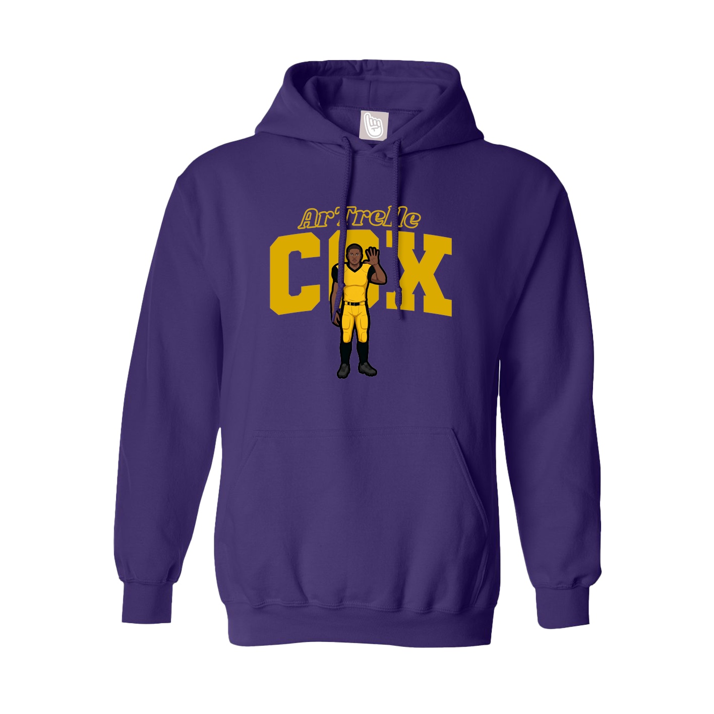 Hoodie — Name Arch in Purple