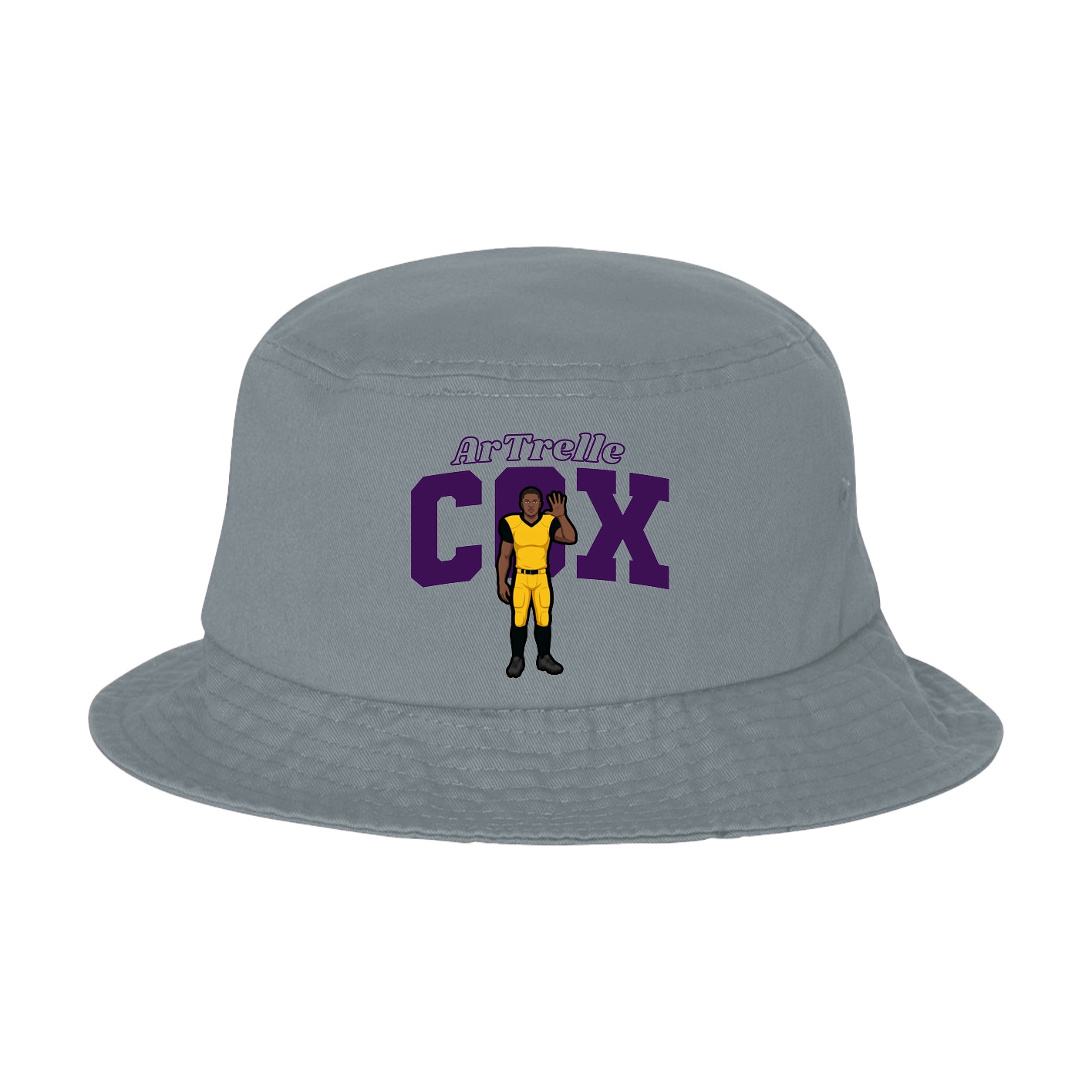 Bucket Cap — Name Arch in Grey