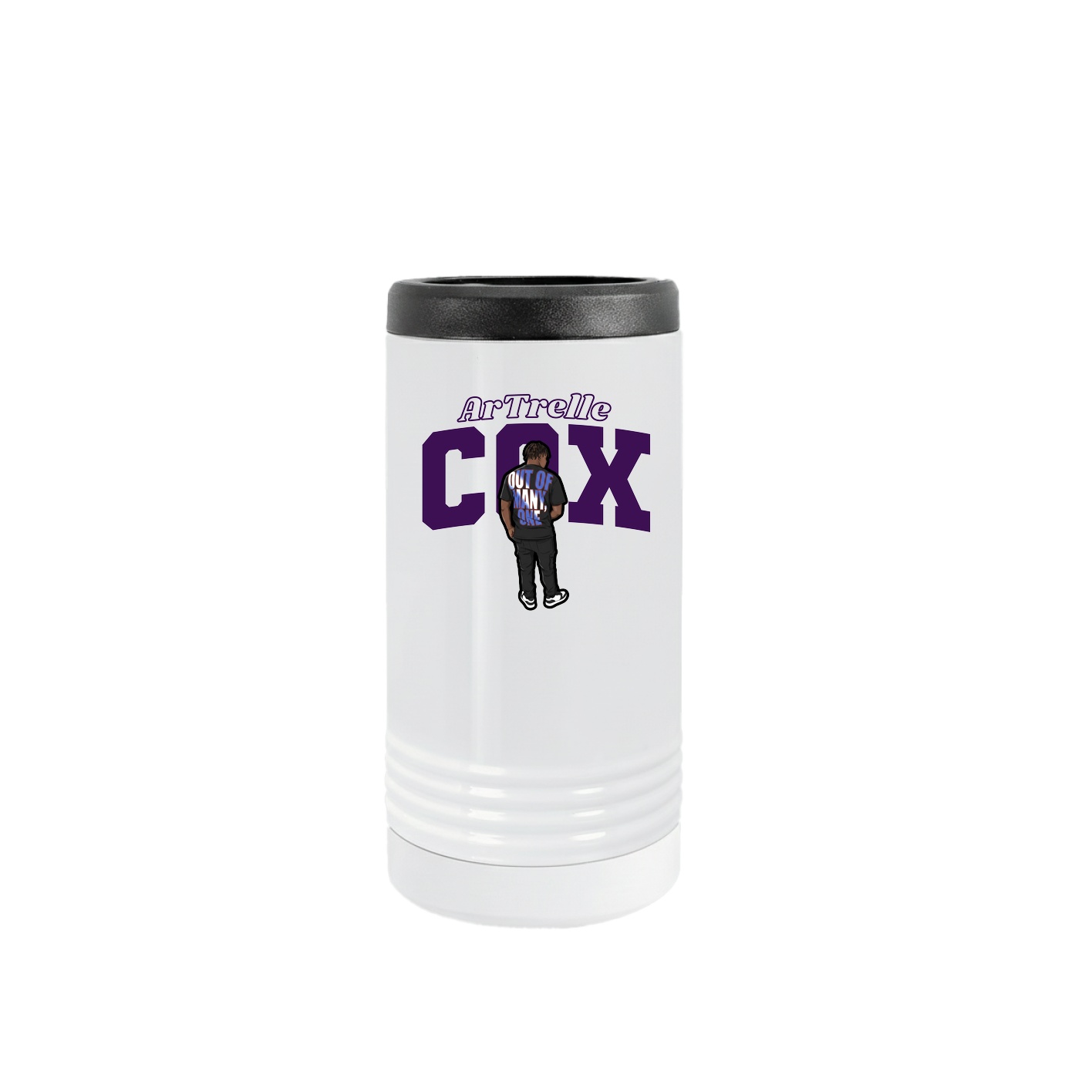 Slim Beverage Holder — Name Arch in White