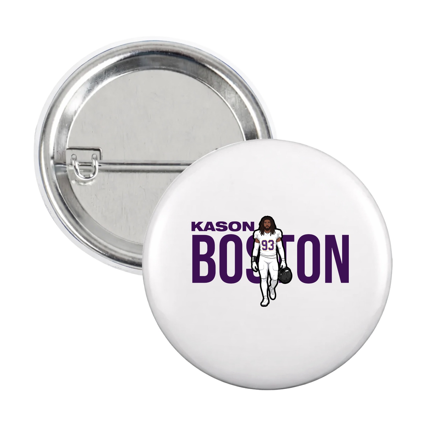 Game Day Button — Player Name in White