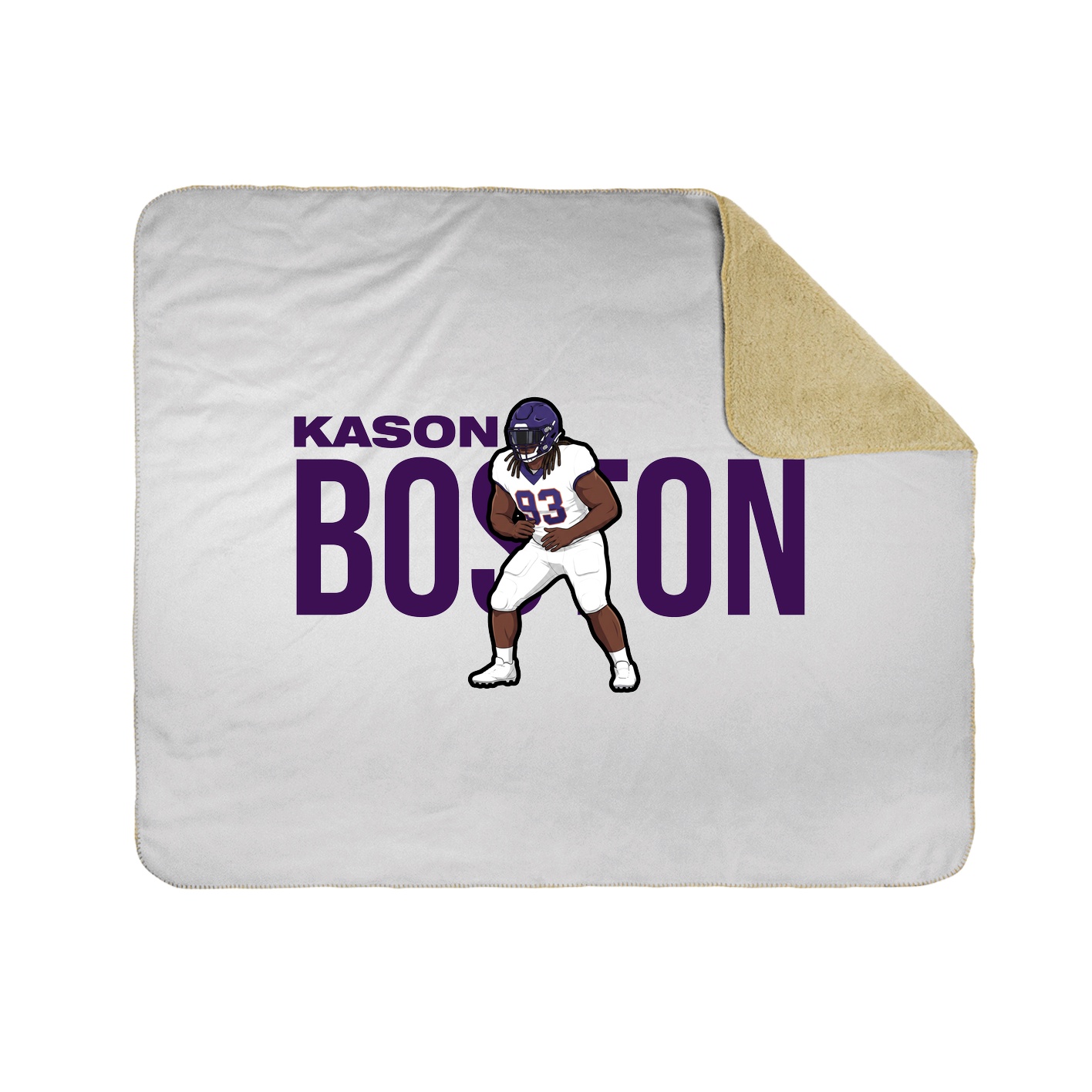 Throw Blanket — Player Name in White