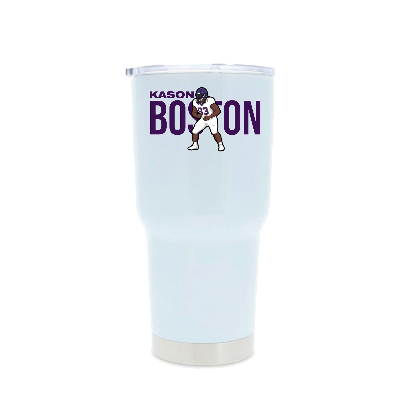 30oz Stainless Steel Tumbler — Player Name in White