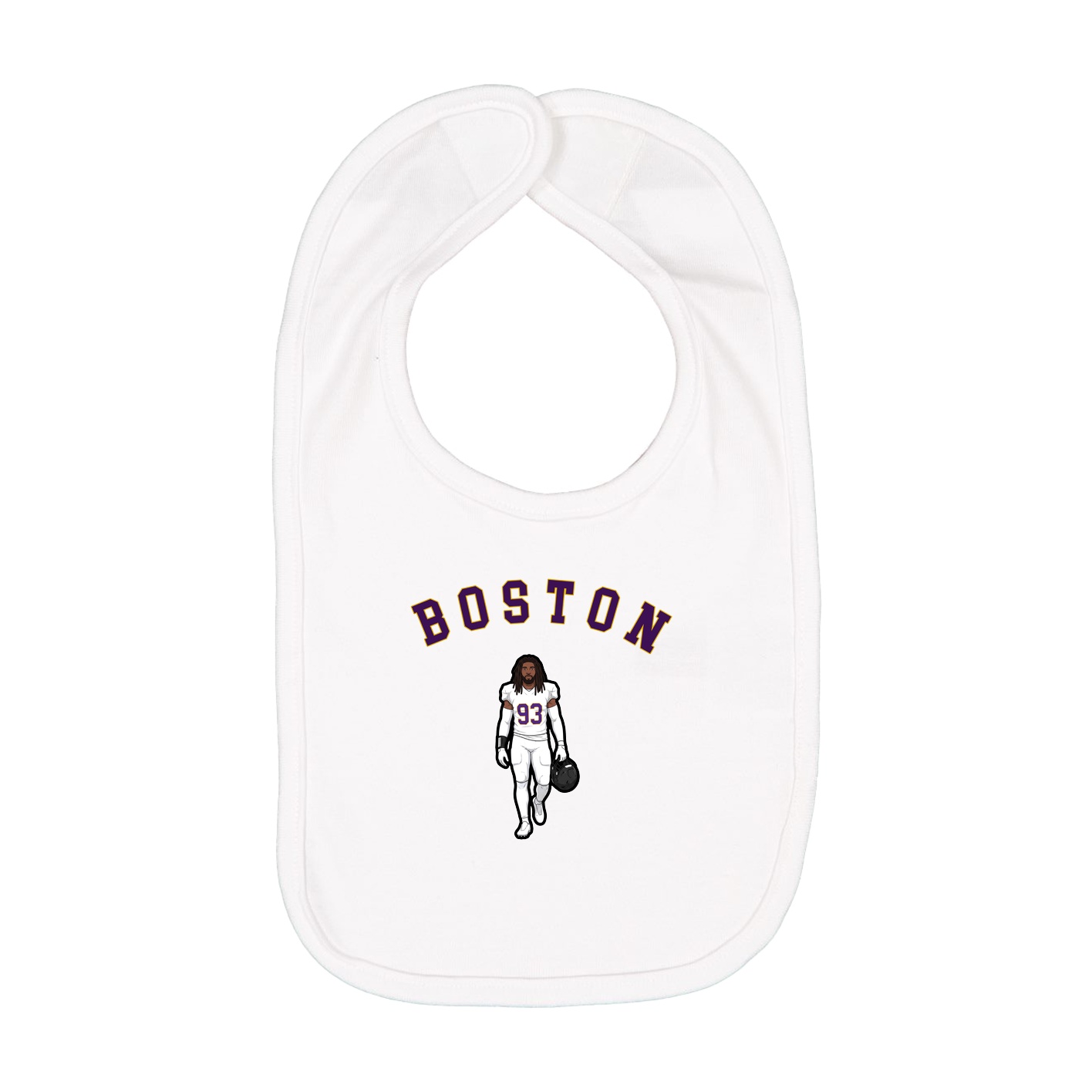 Infant Bib — Shirsey Arch in White
