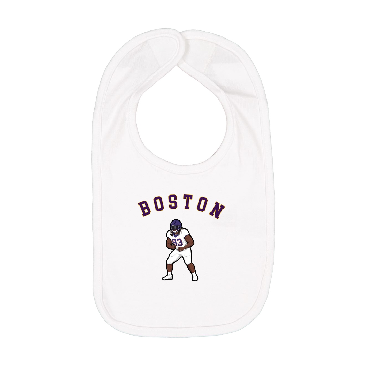 Infant Bib — Shirsey Arch in White