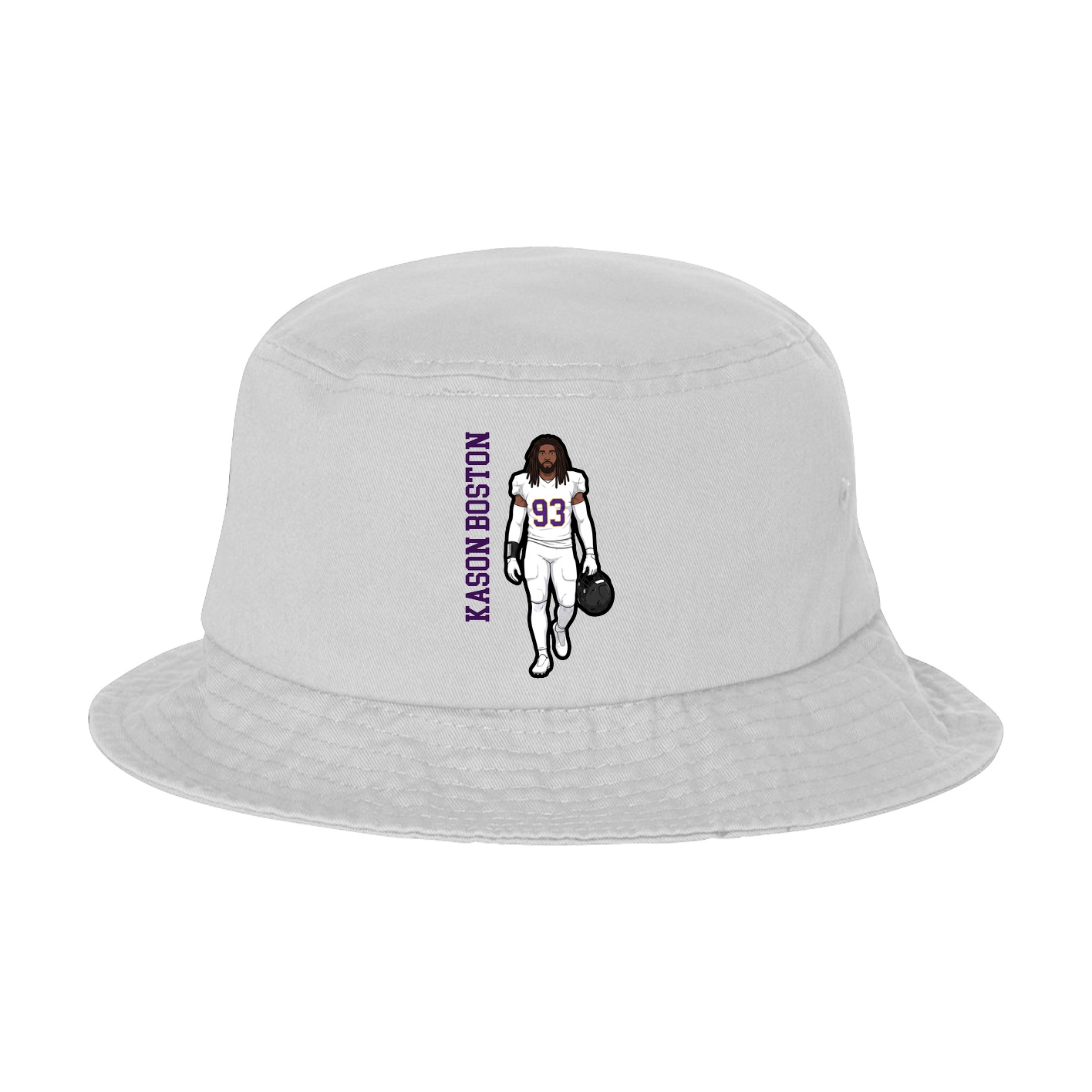 Bucket Cap — Name Vertical in White