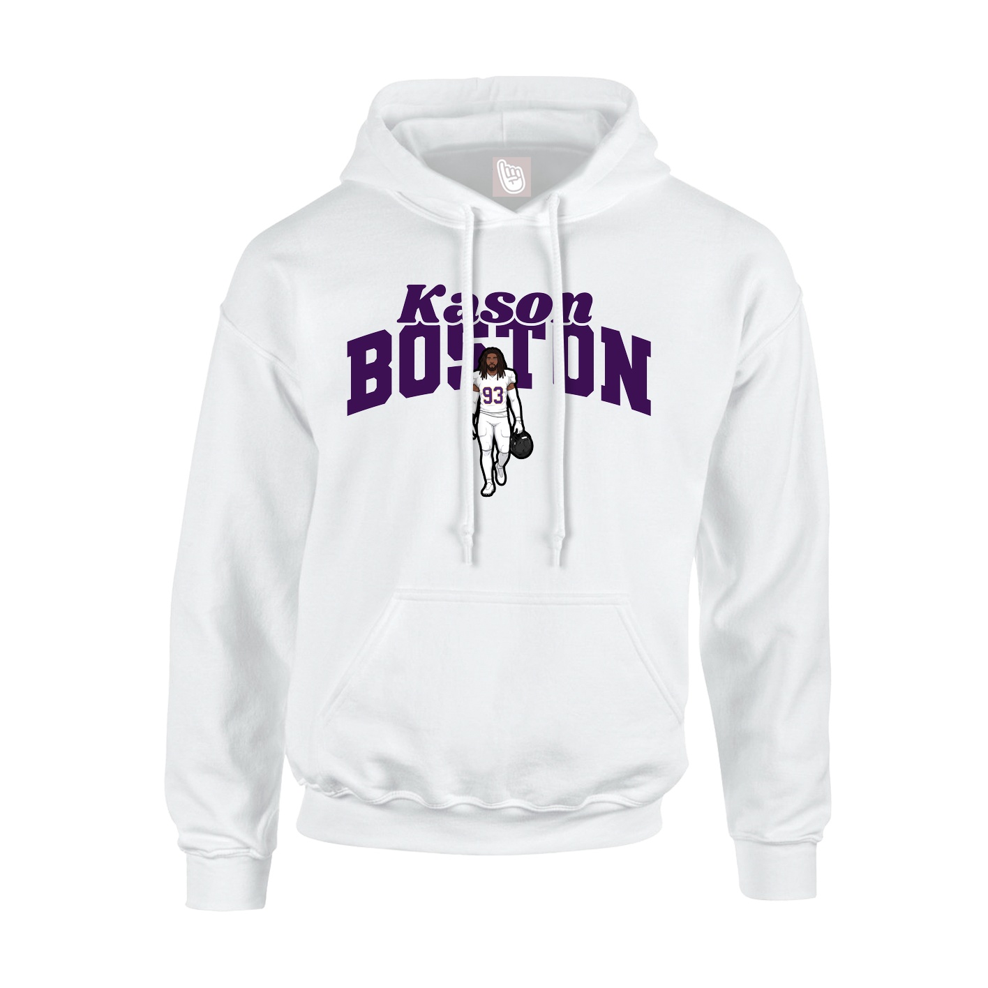 Youth Hoodie — Signature Arch in White