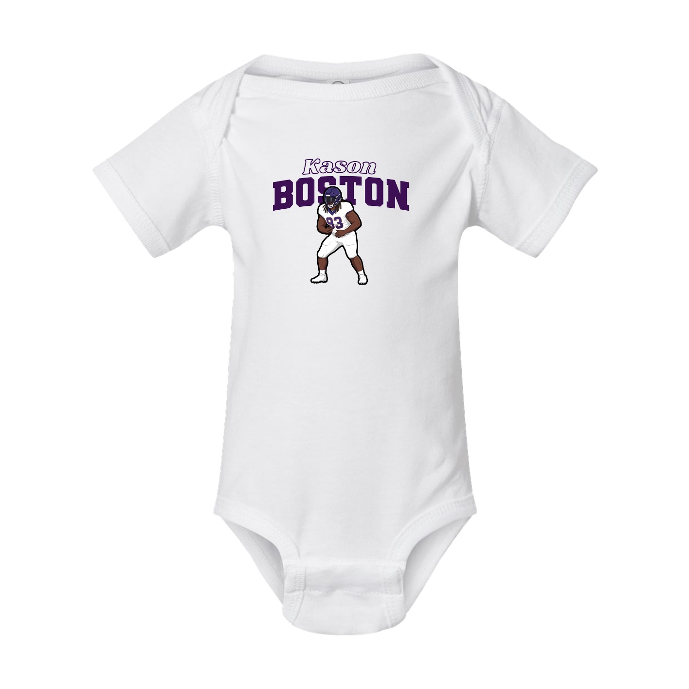 Baby Onesie — Name Arch in White