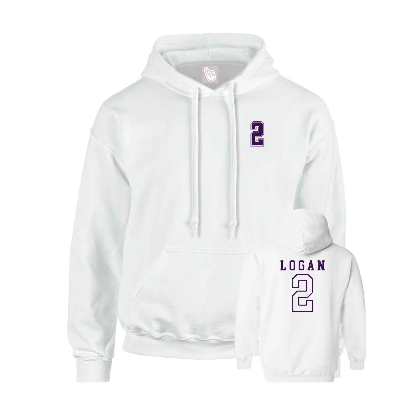 Hoodie — Chest Back in White